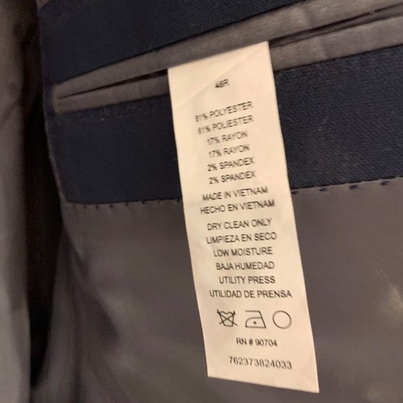 Perry Ellis Portfolio Slim Fit Suit Jacket with vintage pins! - Picture 4 of 11